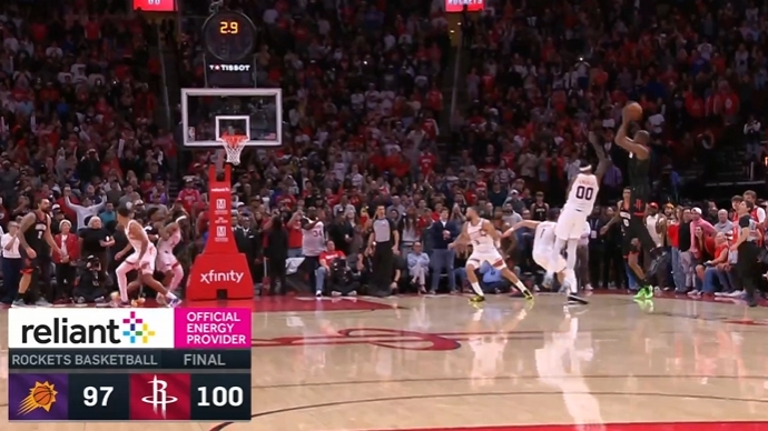 镰刀不斩无名之辈！杜兰特用昨天布克绝杀雷霆的方式绝杀了太阳